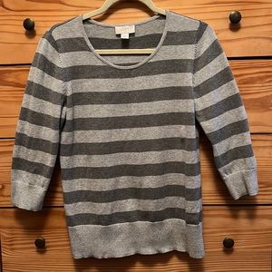 Ann Taylor LOFT Crewneck 3/4 Sleeve Sweater